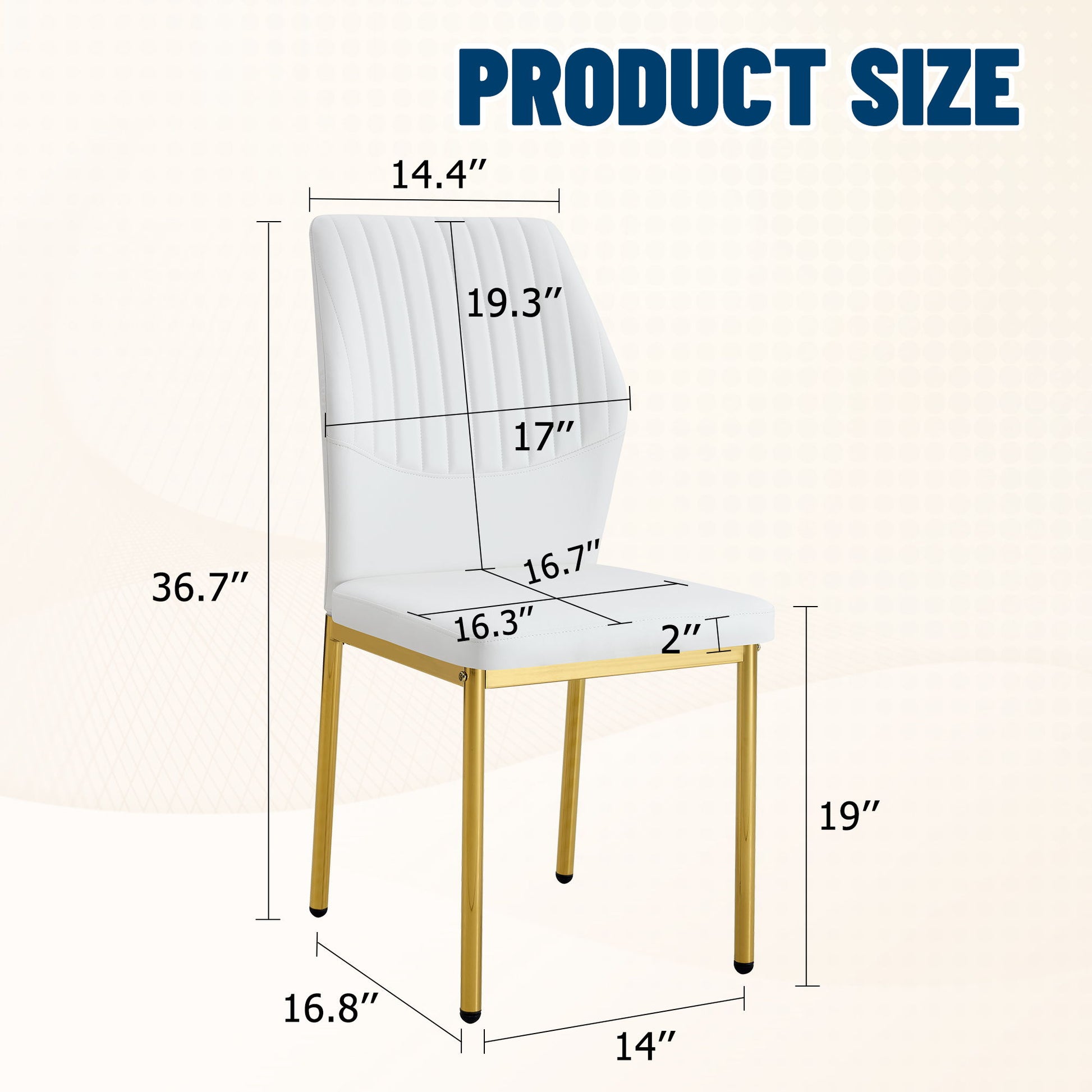 Luxury Simple Chair With Metal Gold Leg Home Essentials
