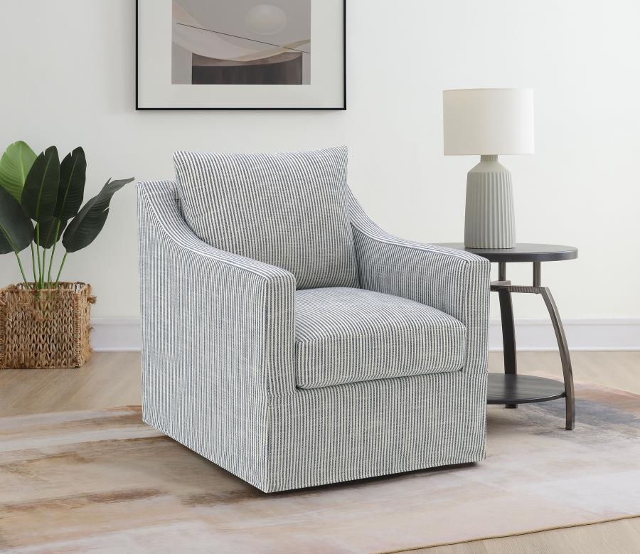 Winter - Upholstered Sloped Arm Accent Swivel Chair Coaster Fine Furniture