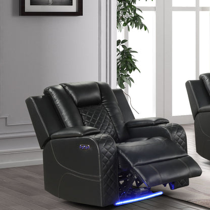 Benz - LED & Power Recliner Chair With Adjustable Headrest Matrix Furniture Group