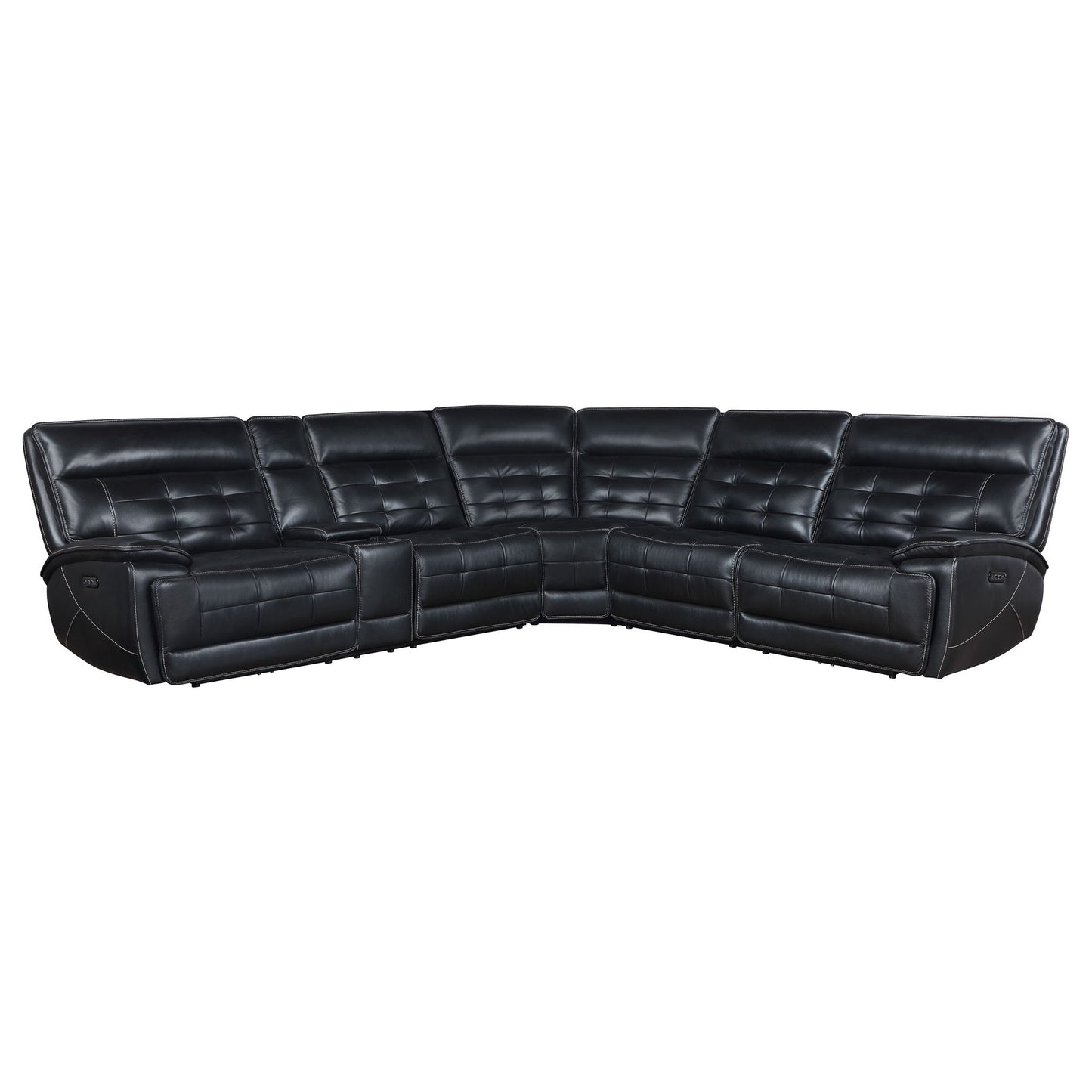 Hayden - Dual Power Reclining Sectional Sofa - Black Furniture Max