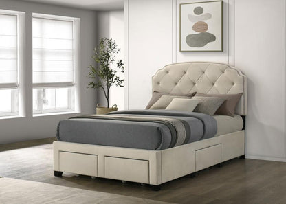 Marianna - 4-Drawer Upholstered Storage Bed Coaster Fine Furniture