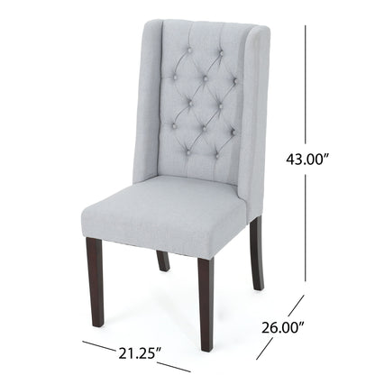 Sophisticated Tufted Dining Chair With High Back Design Noble House