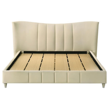 Evelyn - Upholstered Panel Platform Bed Coaster Fine Furniture