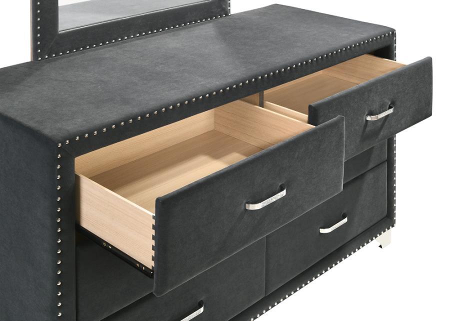 Melody - 6-Drawer Upholstered Dresser