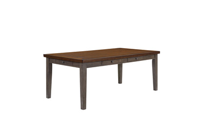 Casual Two Tone 6 Drawer Dining Table - Gray Bernards Furniture
