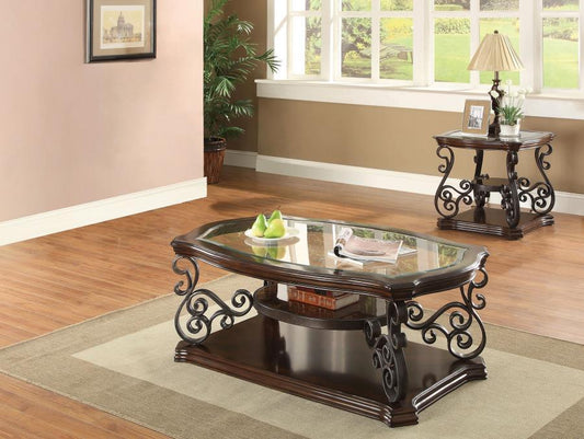 Laney - Glass Top Coffee And End Table Set Coaster Fine Furniture