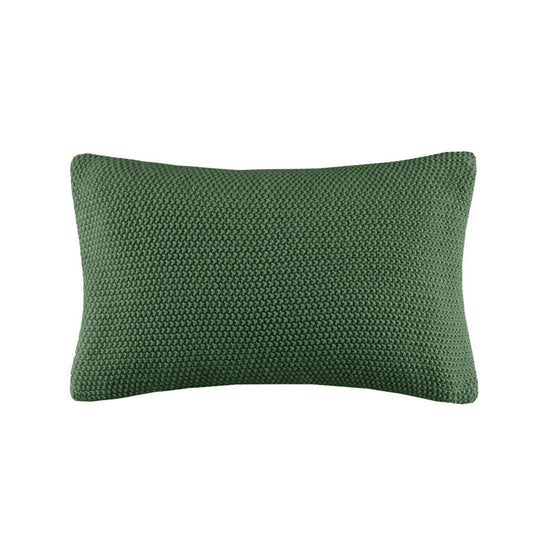 Bree Knit - Oblong Pillow Cover - Green