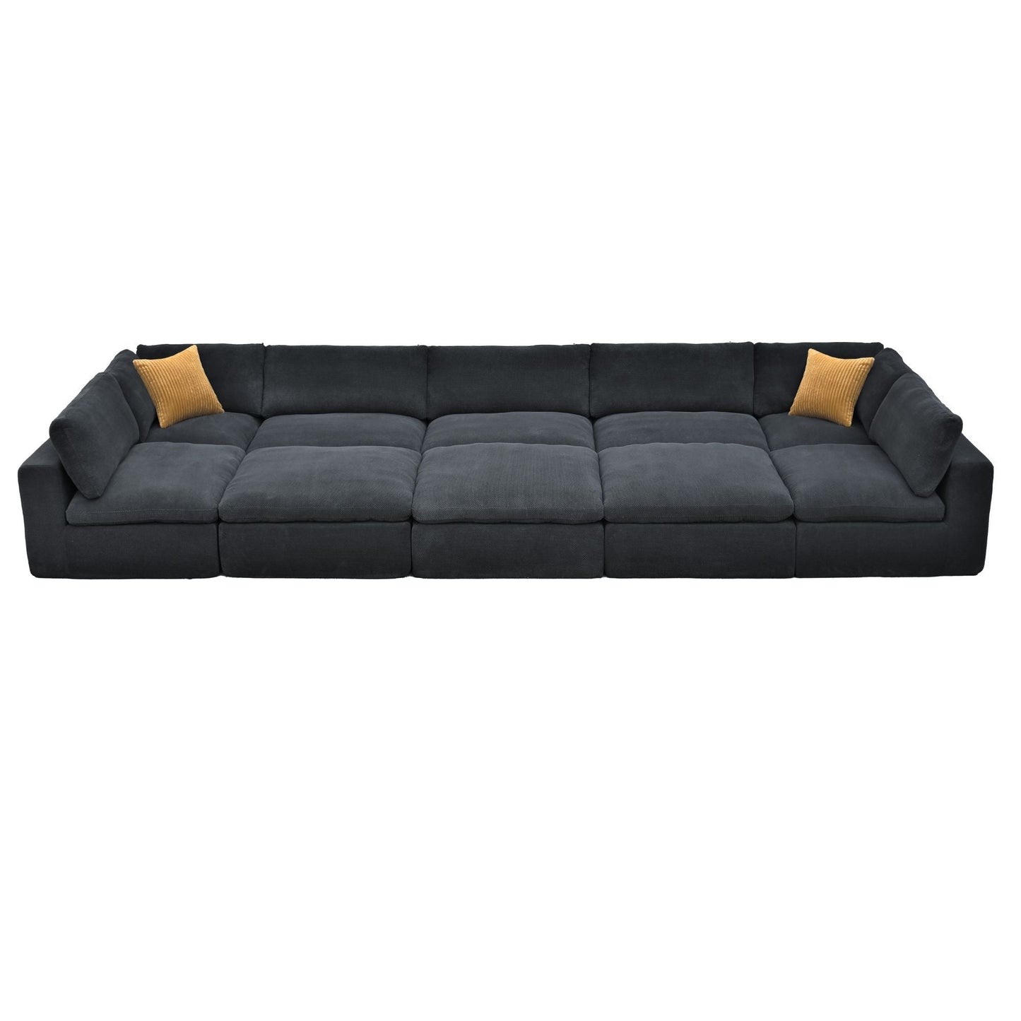 Custom Configuration Modular Sectional With Toss Pillows Home Essentials