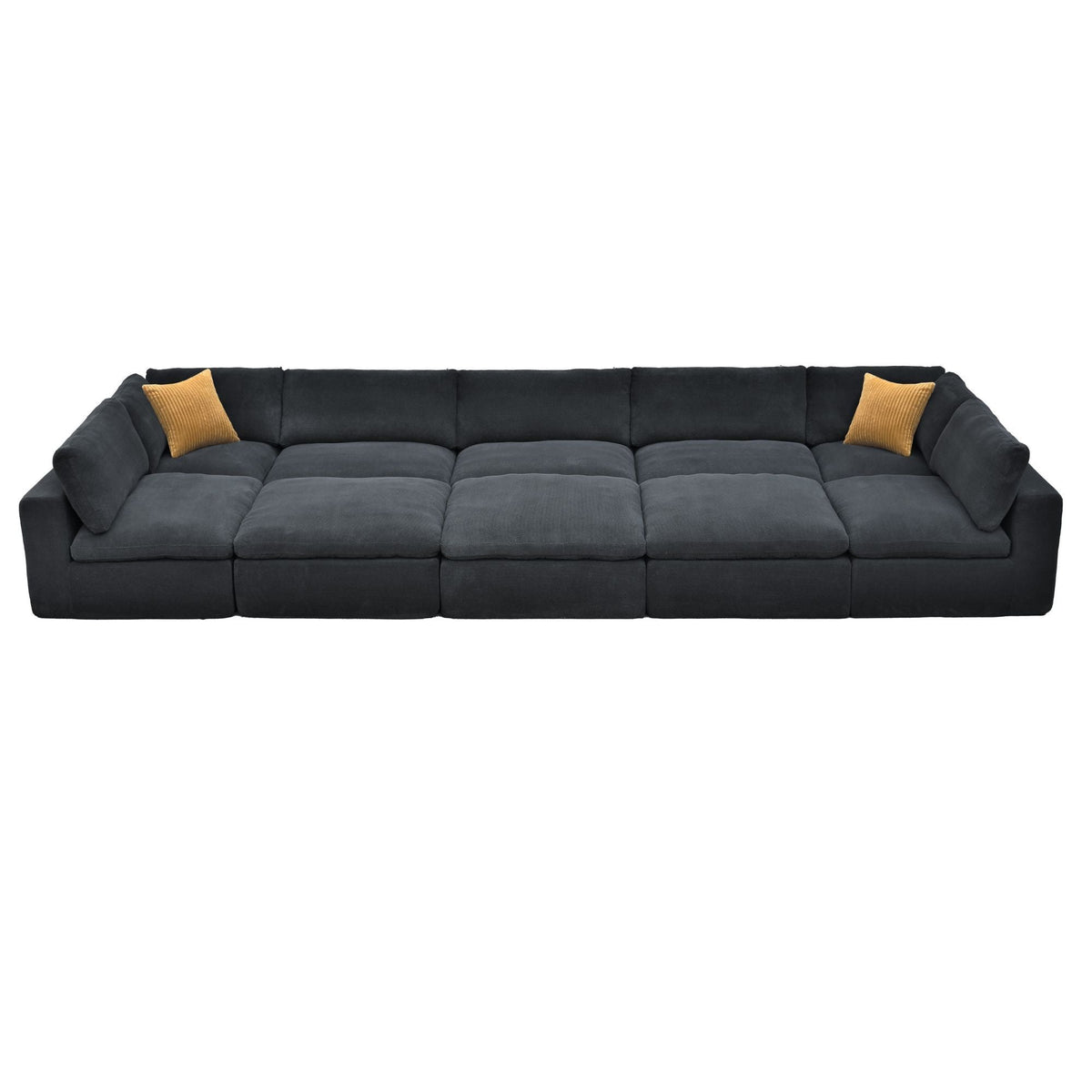 Custom Configuration Modular Sectional With Toss Pillows Home Essentials