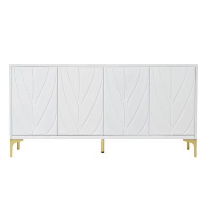 Modern Sideboard Buffet Cabinet With Handleless Press To Open Design With 4 Doors Home Essentials