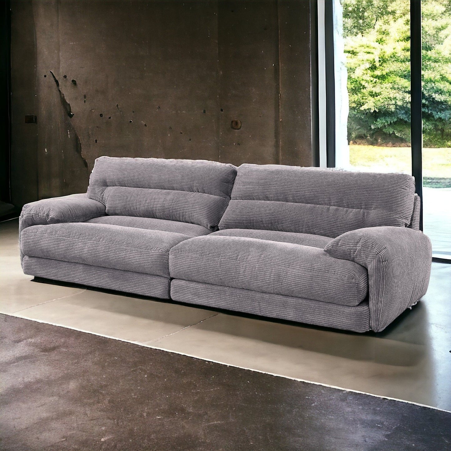 Cadenza - Corduroy Loveseat - Gray Acme