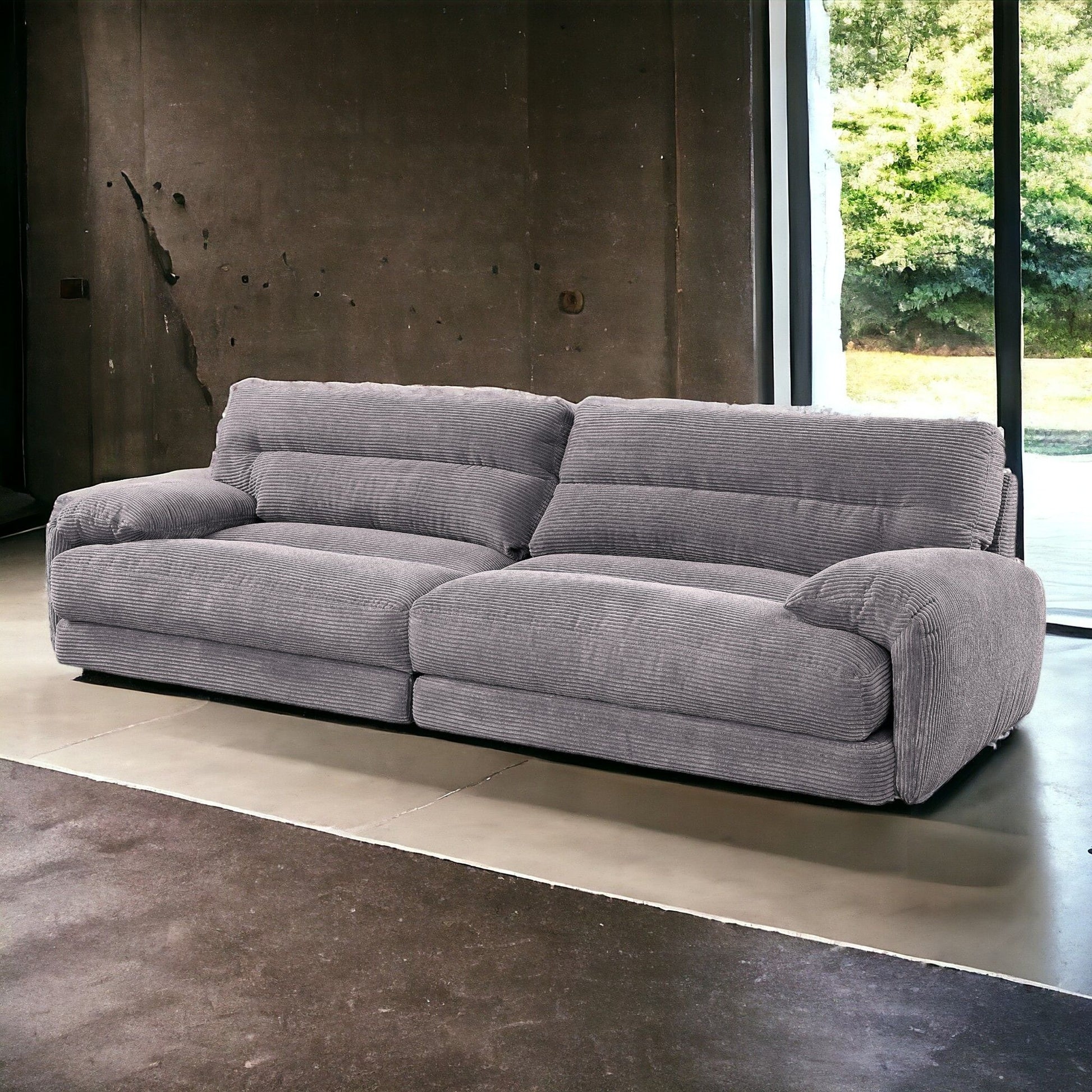Cadenza - Corduroy Loveseat - Gray Acme