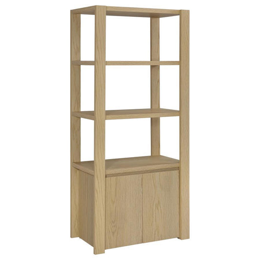 Laurelton - 3-Shelf Media Tower Tall Pier Cabinet - Light Oak Coaster Fine Furniture