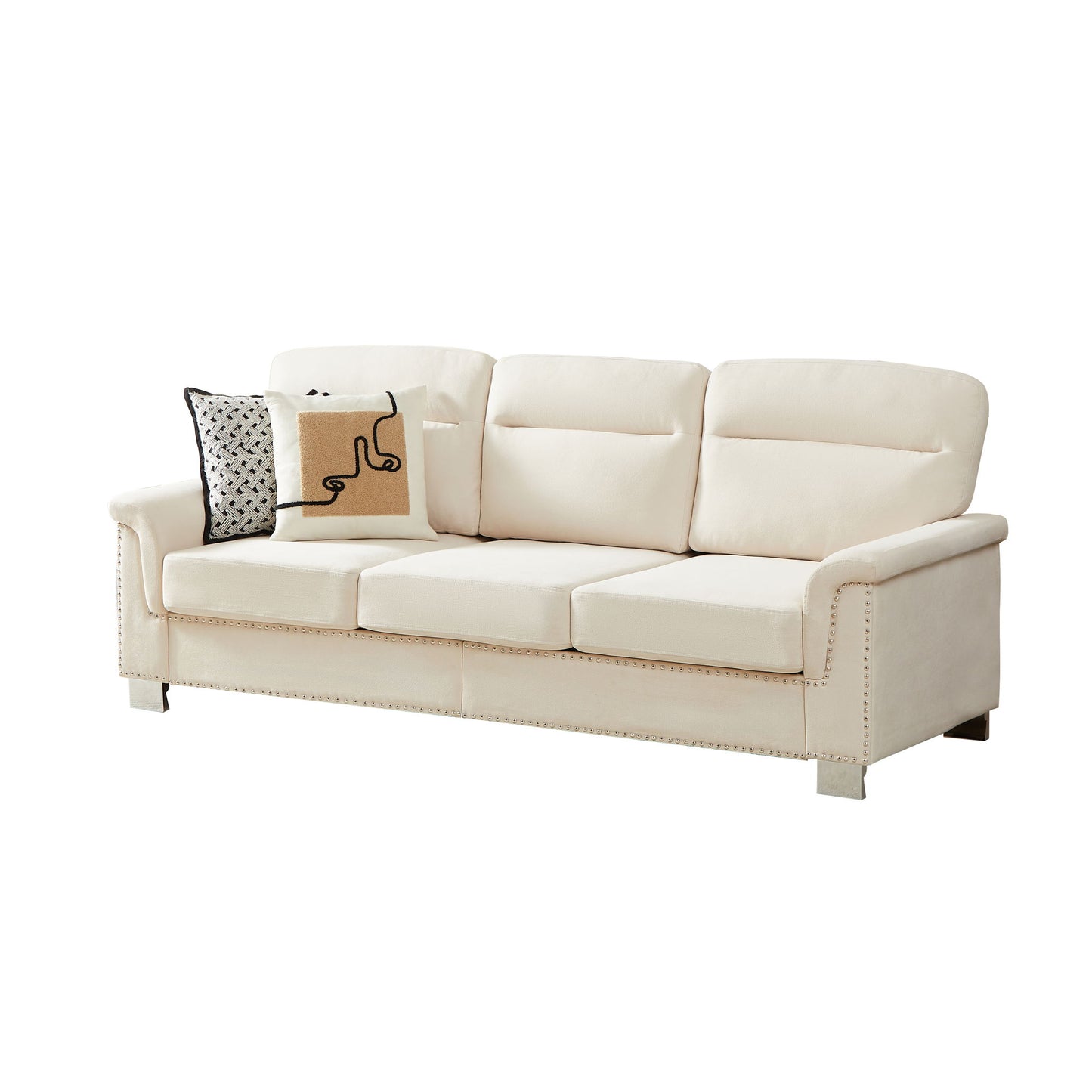 3 Seater Elegant Stationary Sofa Home Essentials
