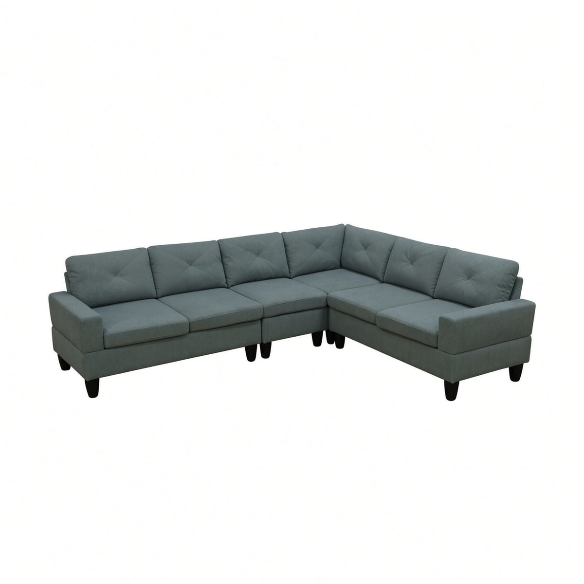 Modular L - Shaped Sectional Sofa 6 Seater 4 Piece Couch With Chaise Home Essentials
