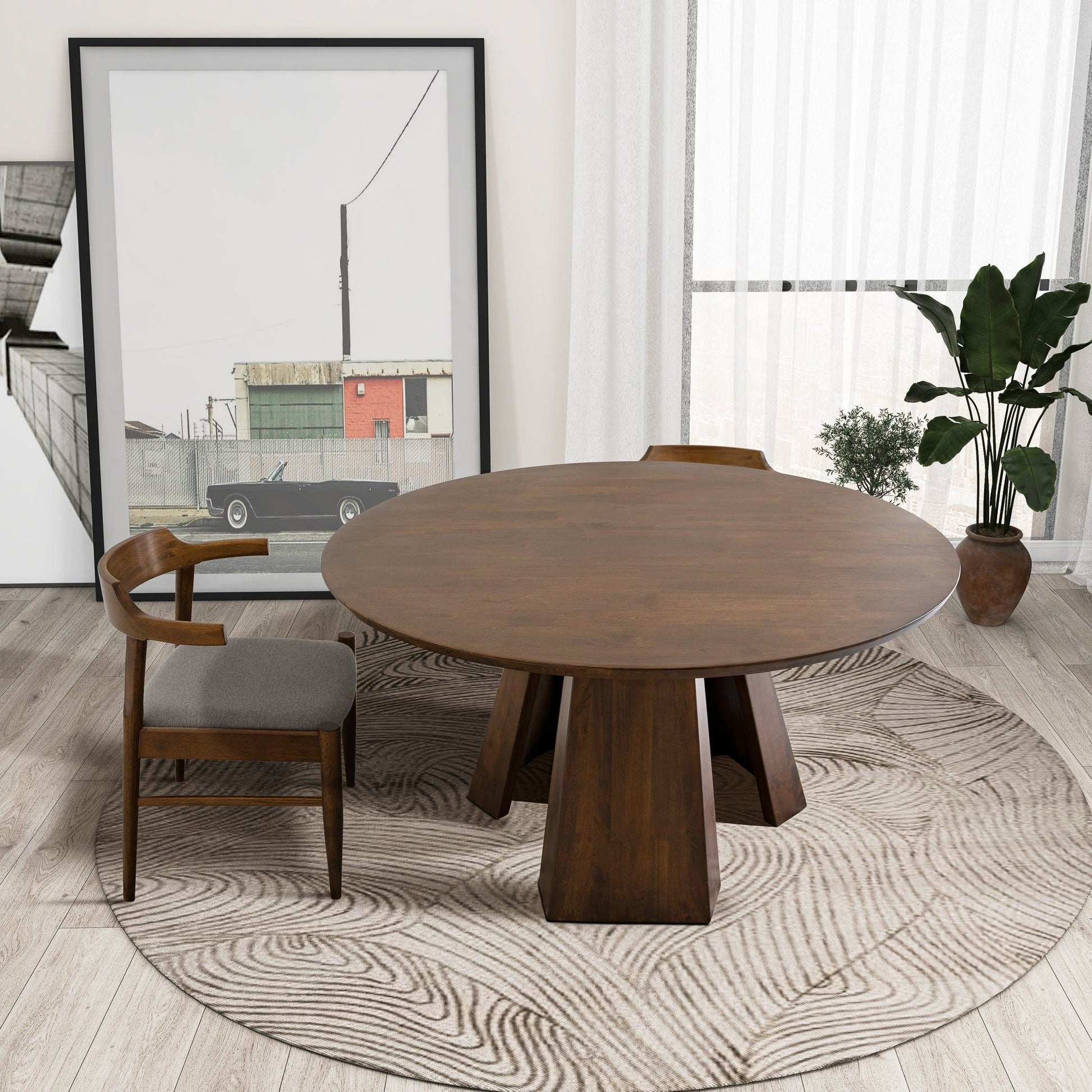 Bolton - Round Dining Table - Walnut Ashcroft Furniture