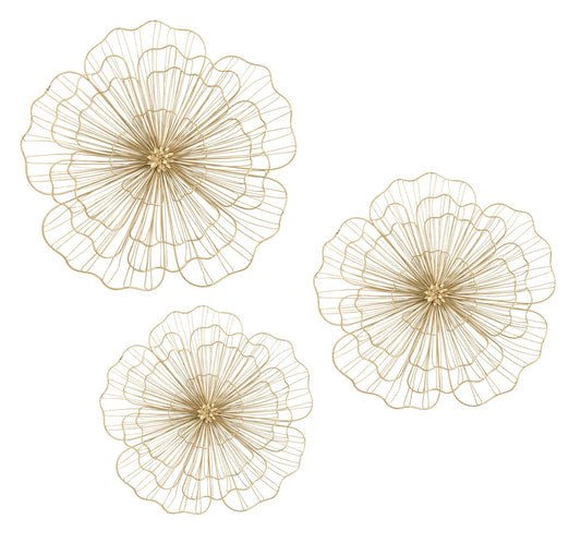 Three Wire Flowers - Yellow Classy Art