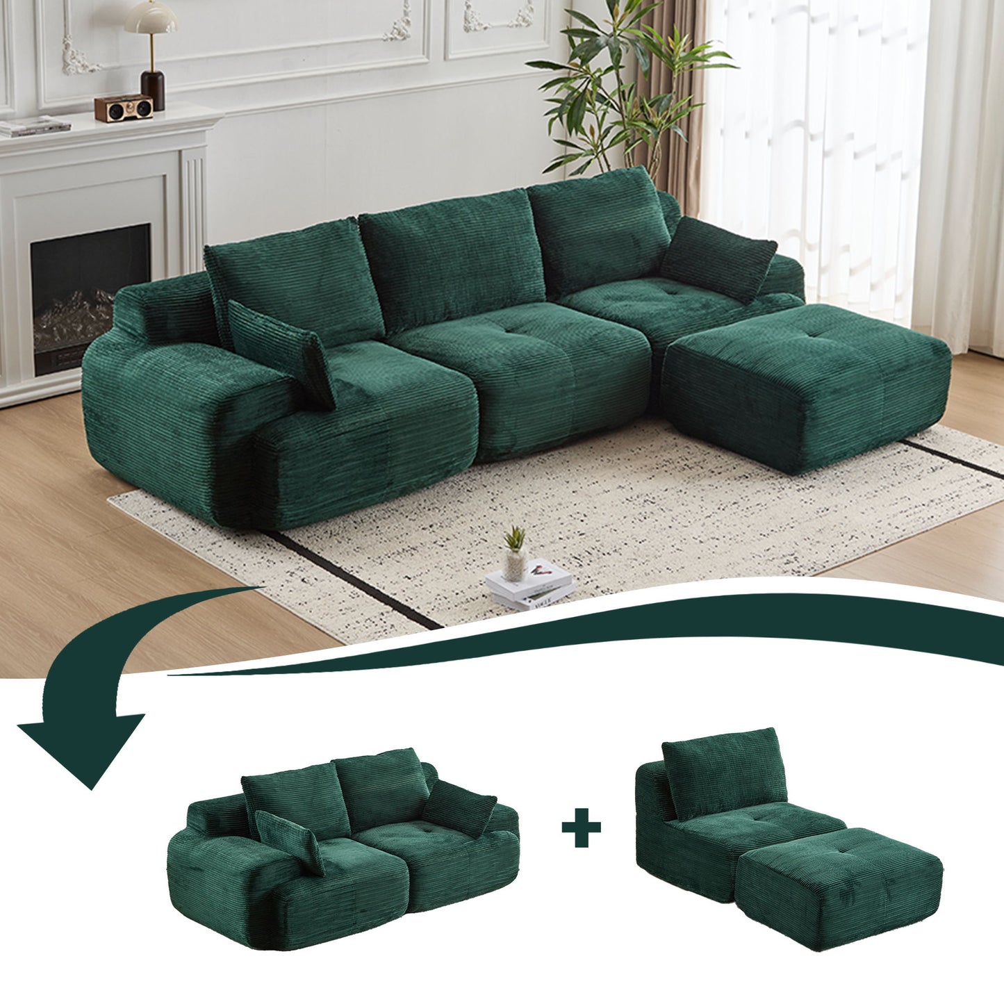 Compressed Sofa, Large Sectional Couches For Living Room Home Essentials