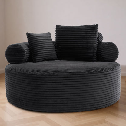 Round Sofa Bed With 3 Pillows For Living Room Home Essentials