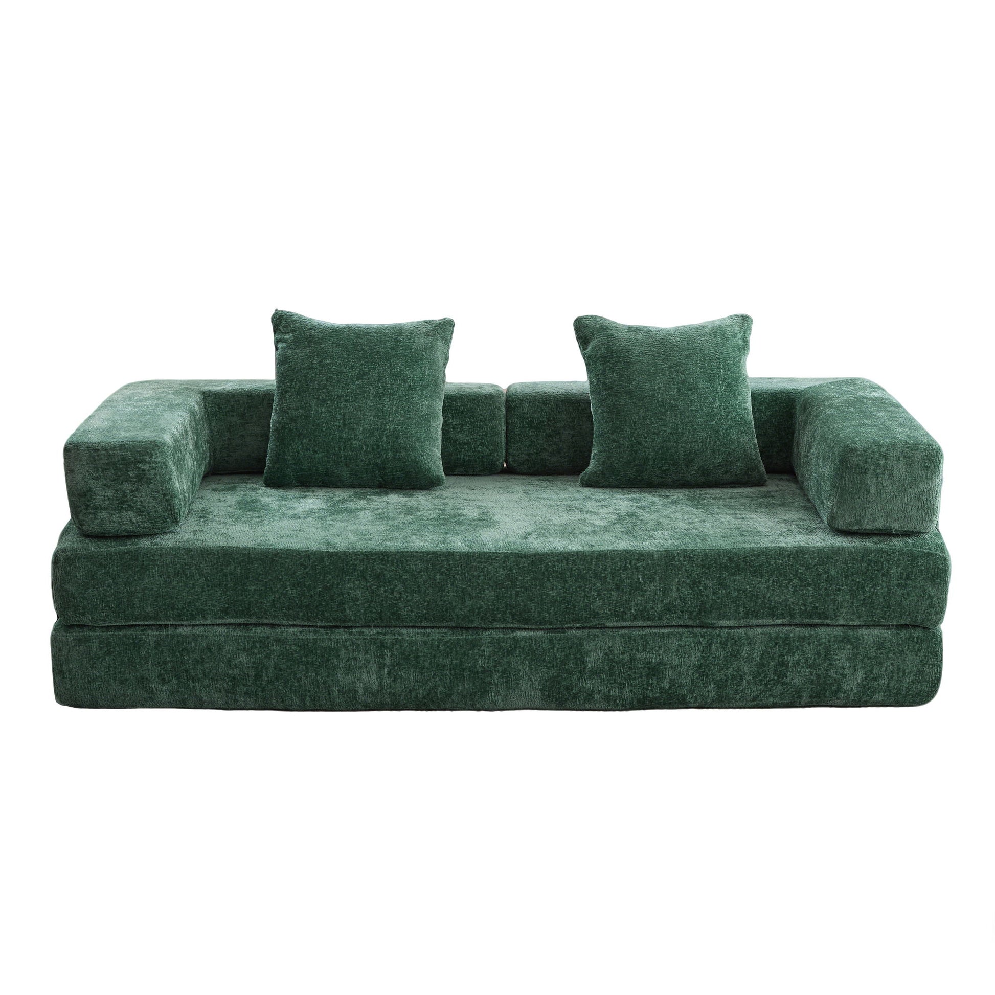 Convertible Floor Sofa Bed With Pillow Back Support Armrest Home Essentials