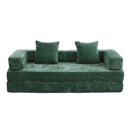 Convertible Floor Sofa Bed With Pillow Back Support Armrest Home Essentials
