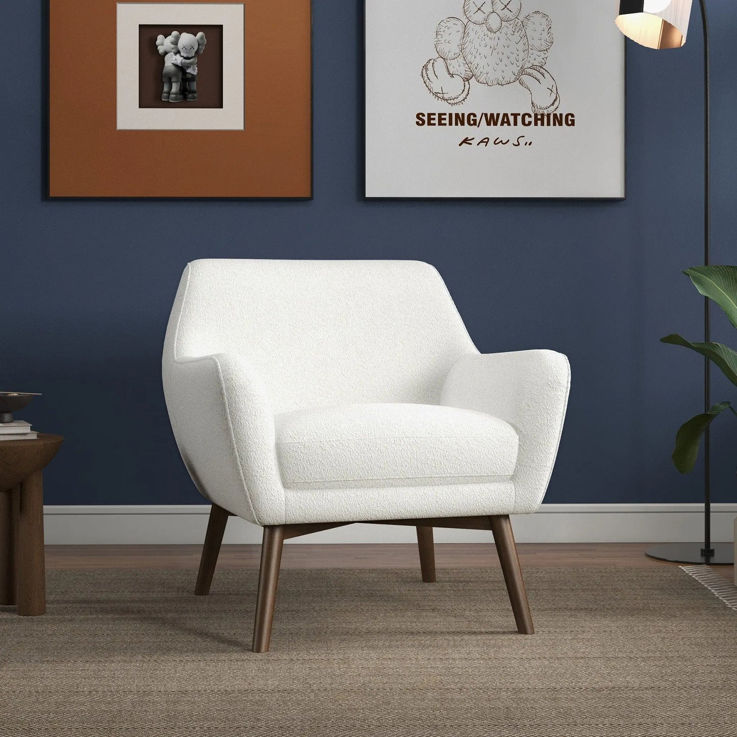 Panom - Lounge Chair - Brown / White Ashcroft Furniture
