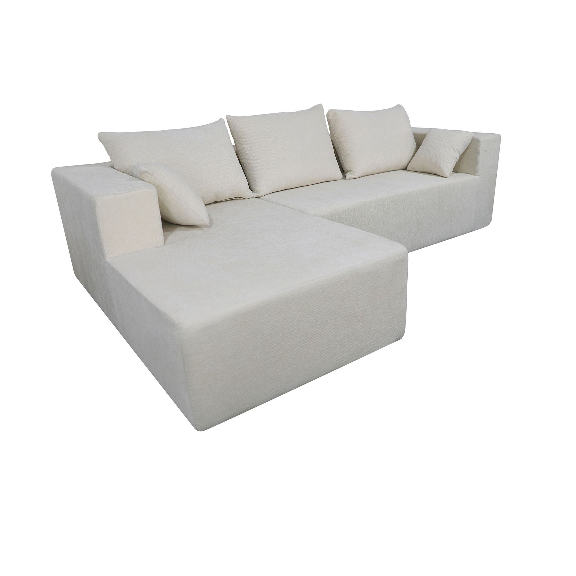 Modular Corner Sofa With Soft Linen Fabric Home Essentials