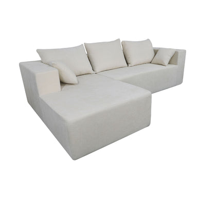 Modular Corner Sofa With Soft Linen Fabric Home Essentials