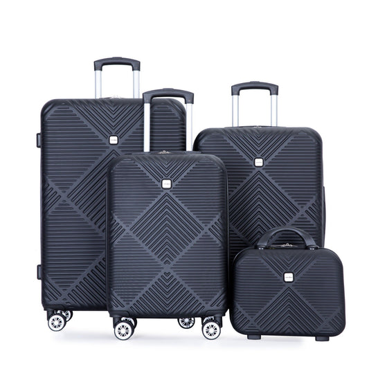 4 Piece Lightweight Suitcase, Makeup Box, Aircraft Wheels Daily Nest