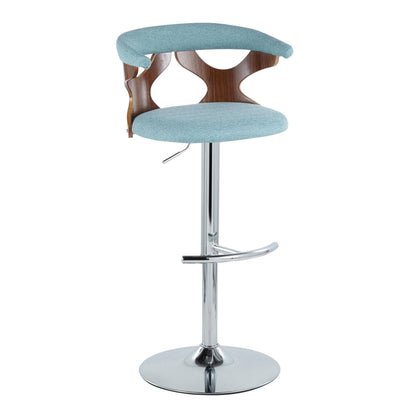 Gardenia - Mid Century Modern Adjustable Barstool With Swivel With Rounded T Footrest (Set of 2) Lumi Source