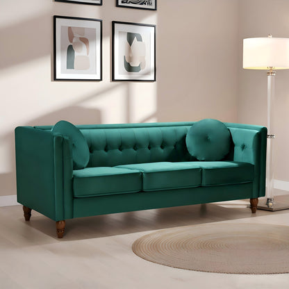 Chesterfield Sofa With Square Arms For Living Room US Pride
