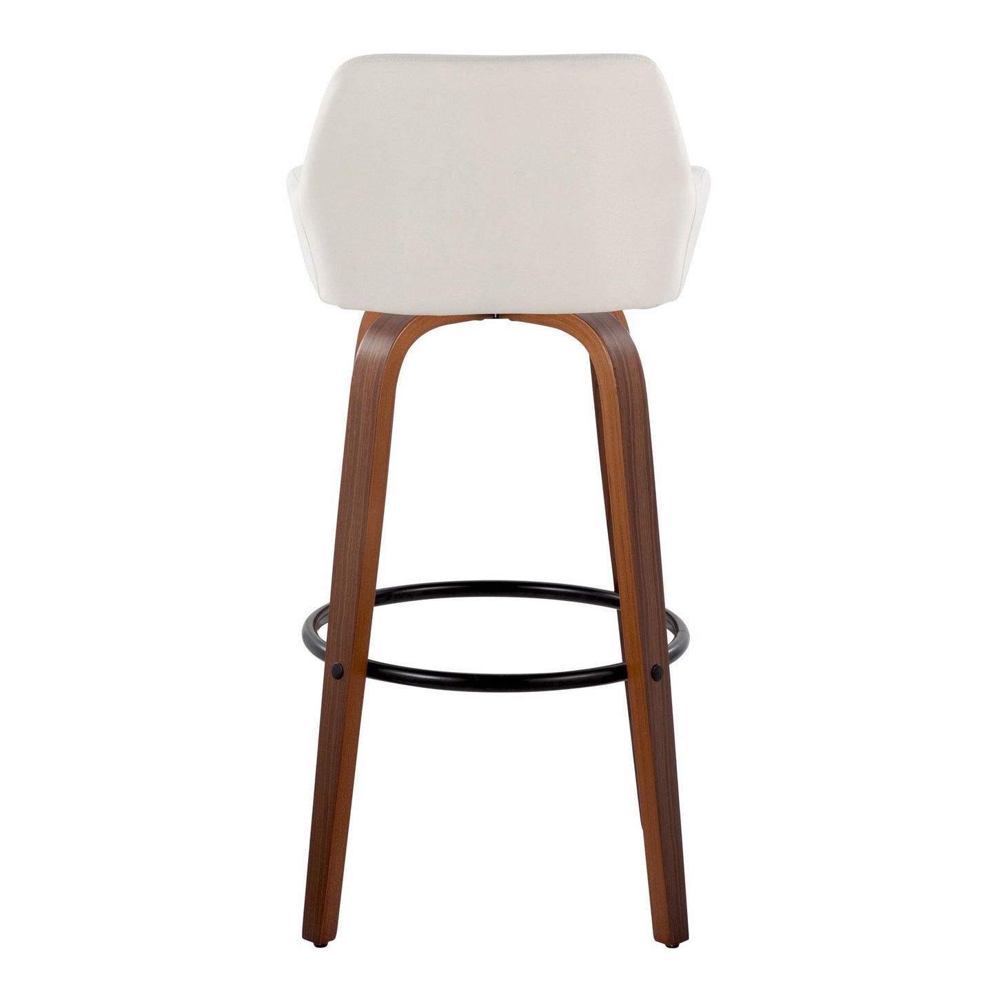 Daniella - Contemporary Fixed Height, Barstool & Swivel And Round Footrest (Set of 2) Lumi Source
