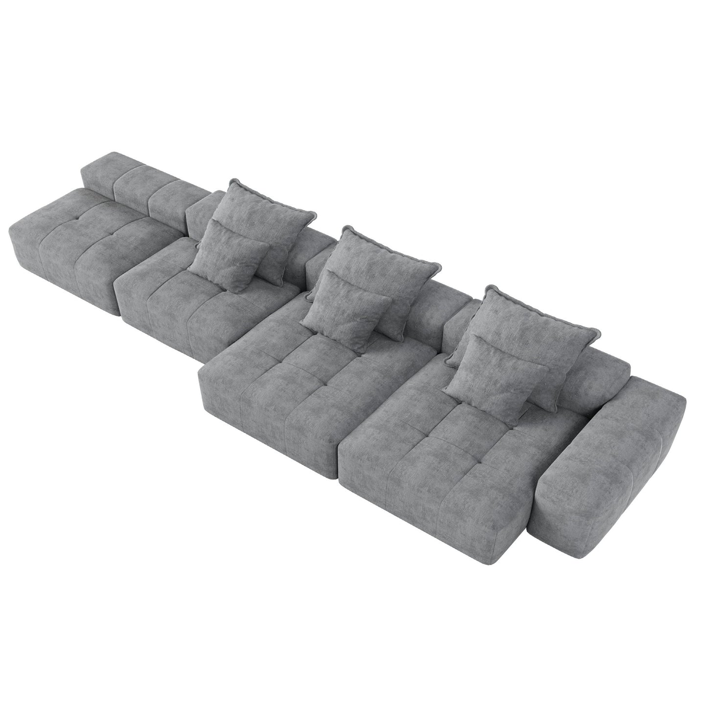 Modern Oversized Diy Combination Modular Sectional Sofa With Pillows Home Essentials