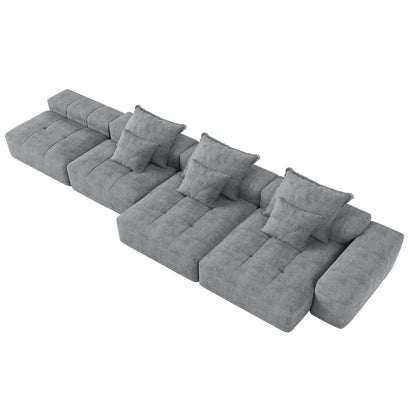 Modern Oversized Diy Combination Modular Sectional Sofa With Pillows Home Essentials