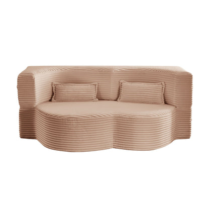 Floor Convertible Sleeper Sofa Bed With 2 Pillows Home Essentials