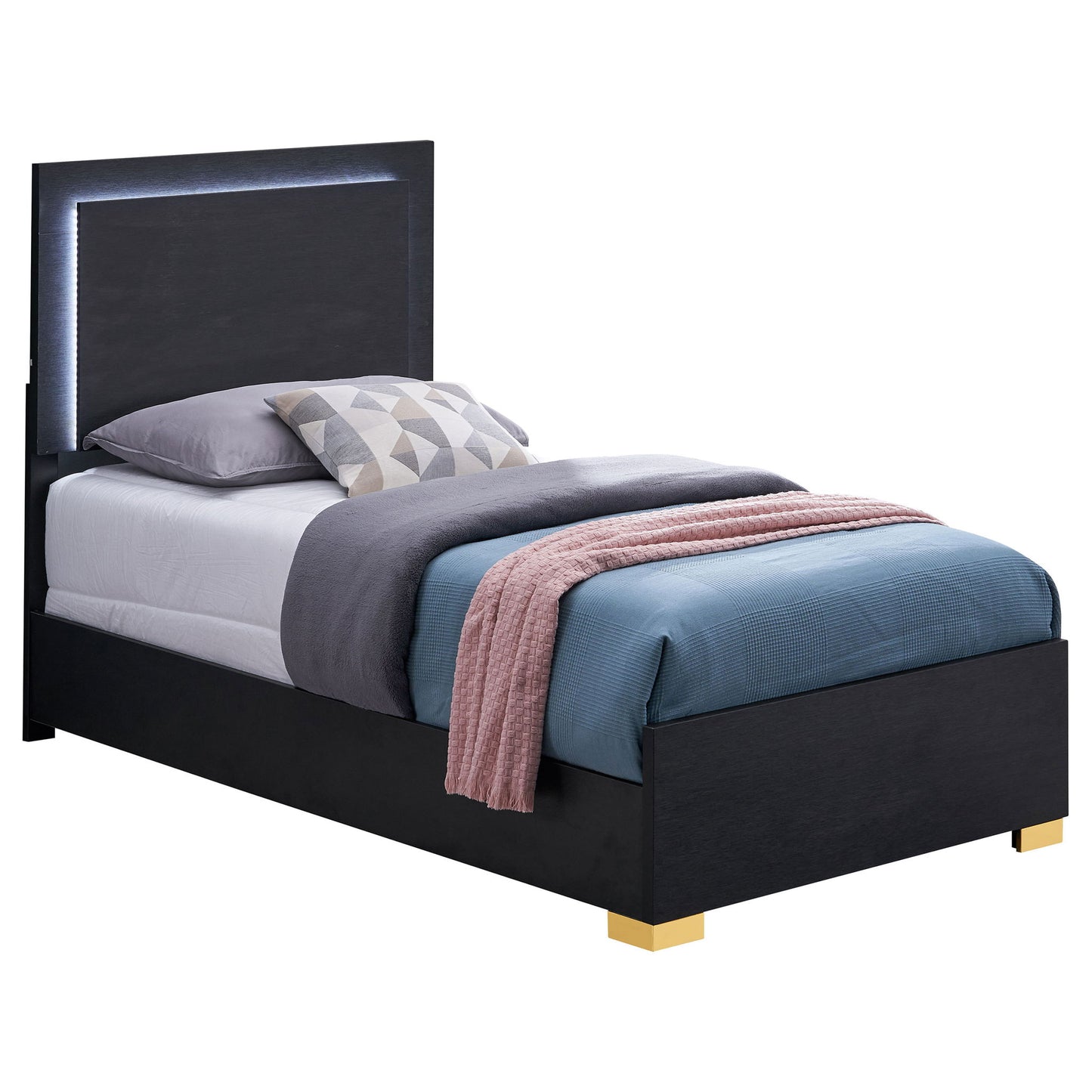 Jeremiah - LED Panel Bed With Touch Controlled Lighting Furniture Max