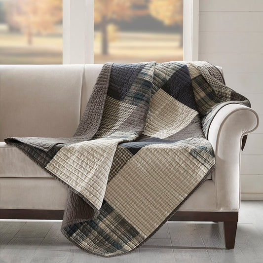 Winter Hills - Quilted Throw - Tan