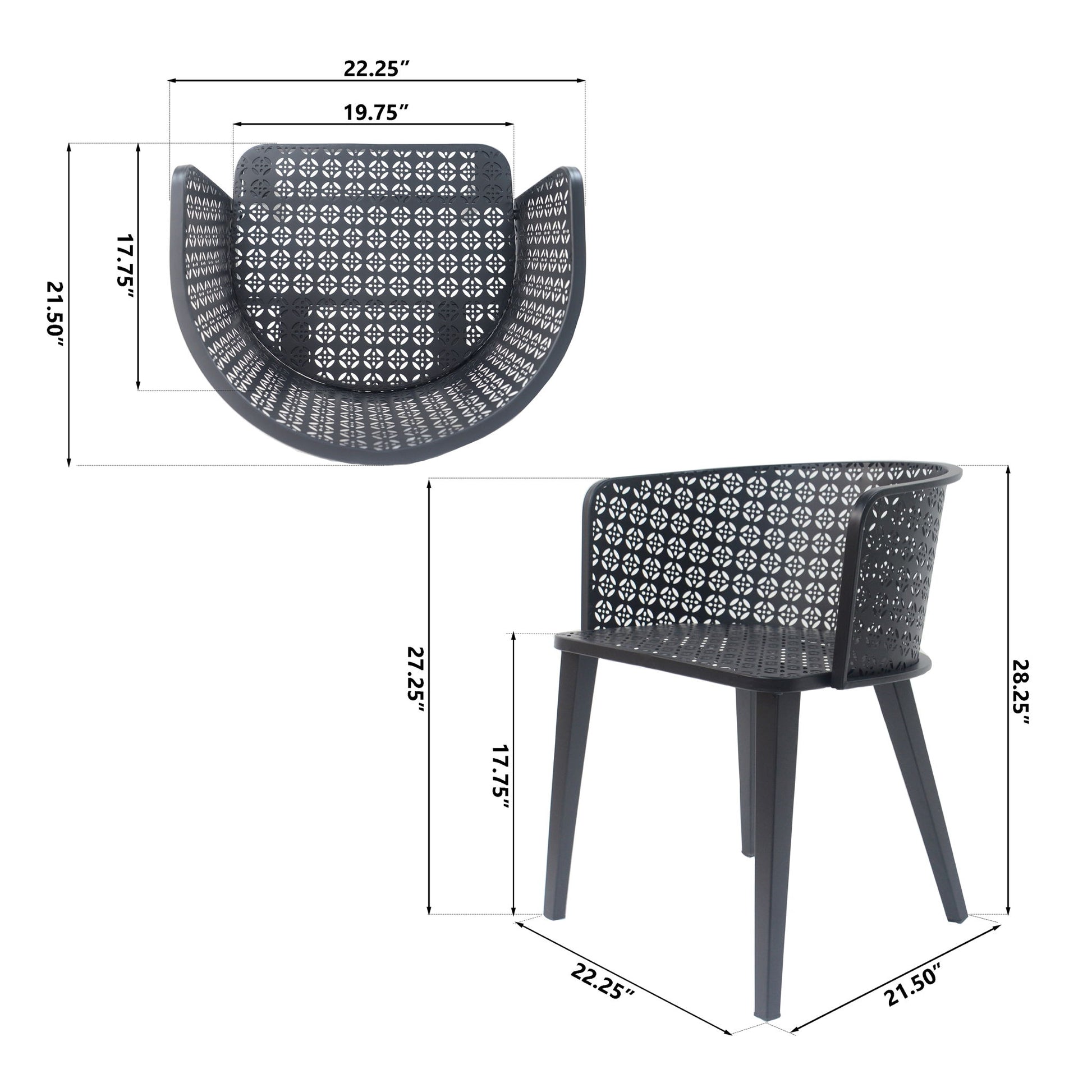 Milan - Outdoor Dining Chair (Set of 2) Noble House