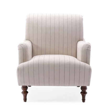 Sylvia - Striped Arm Chair - Natural Ridgecrest Home