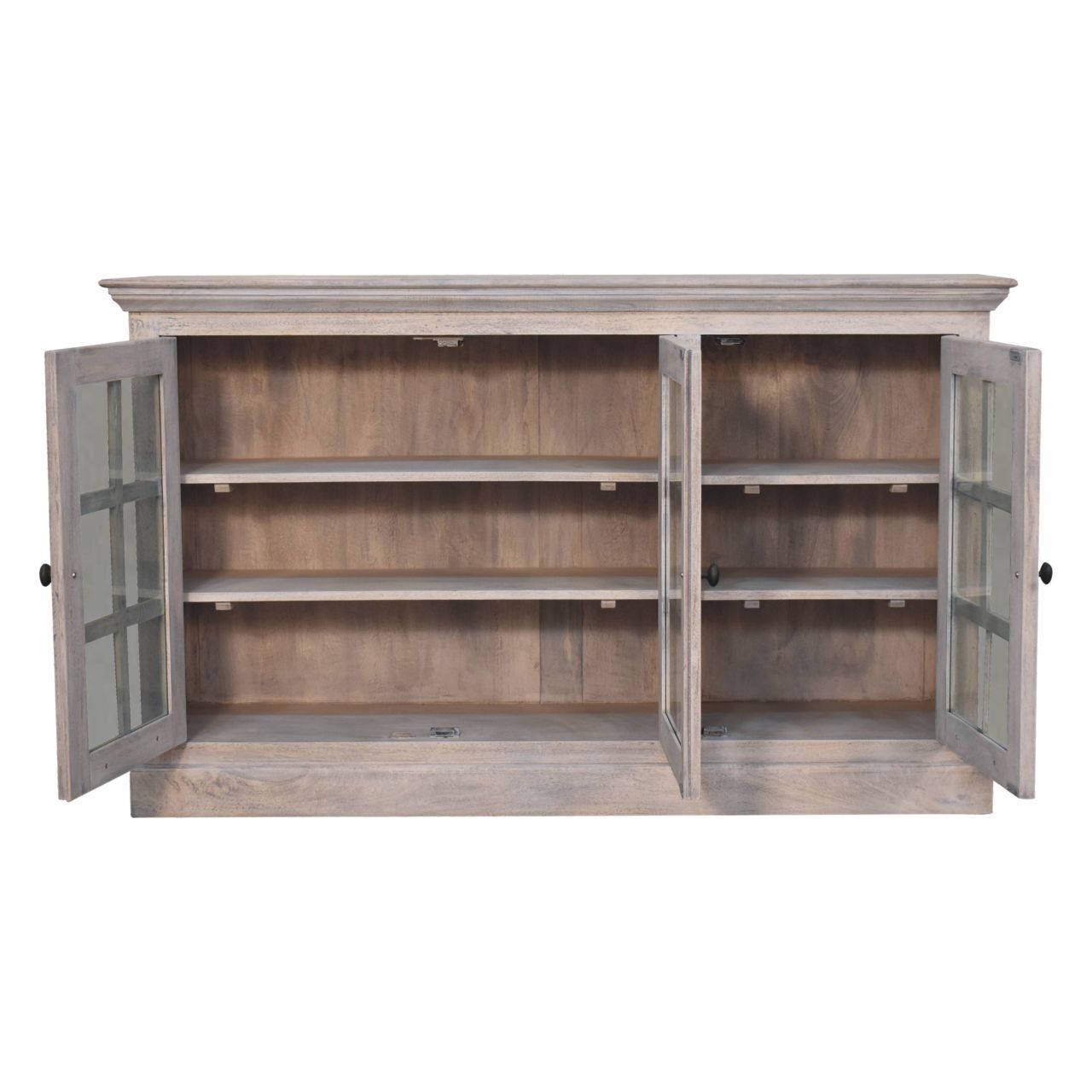 Triple Glazed Cabinet - Gray Artisan Furniture