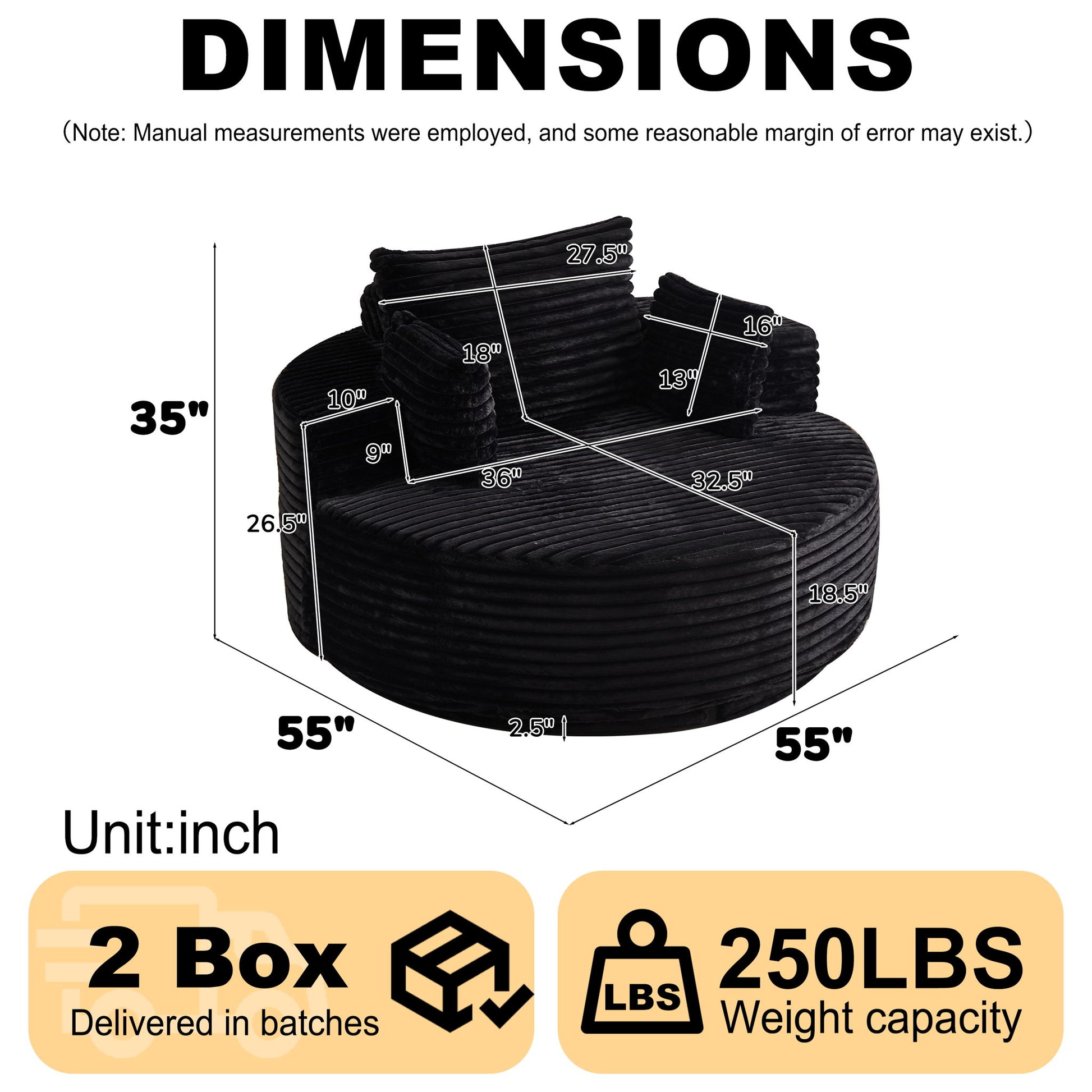 Swivel Chair With 360° Rotation For Living Room Home Essentials