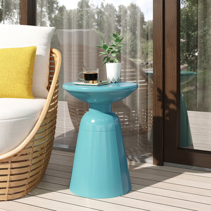Outdoor Modern Metal End Large Table Noble House