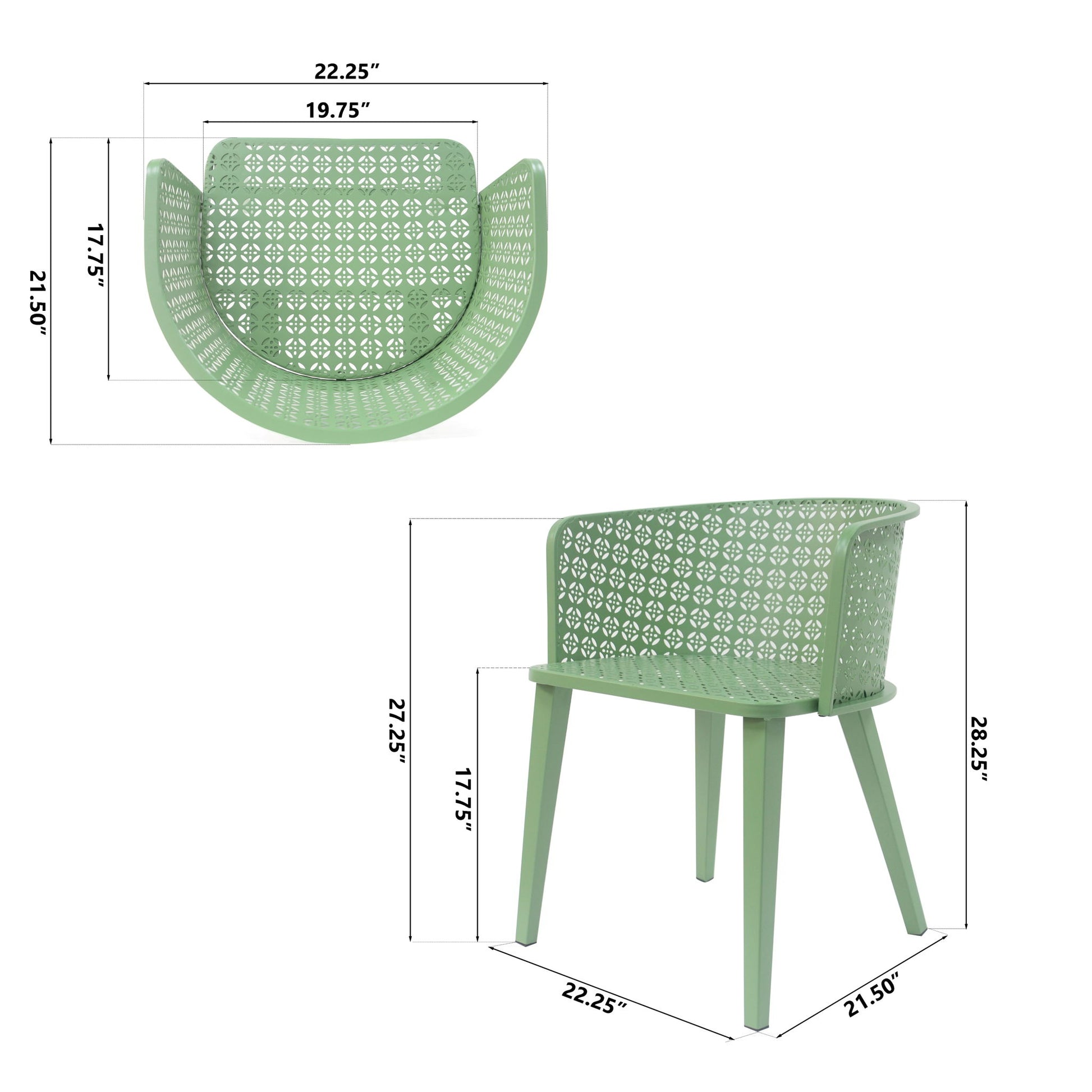 Milan - Outdoor Dining Chair (Set of 2) Noble House