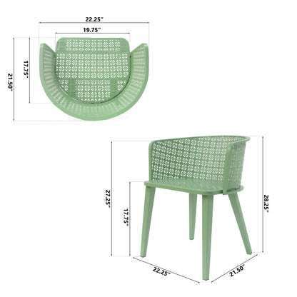 Milan - Outdoor Dining Chair (Set of 2) Noble House