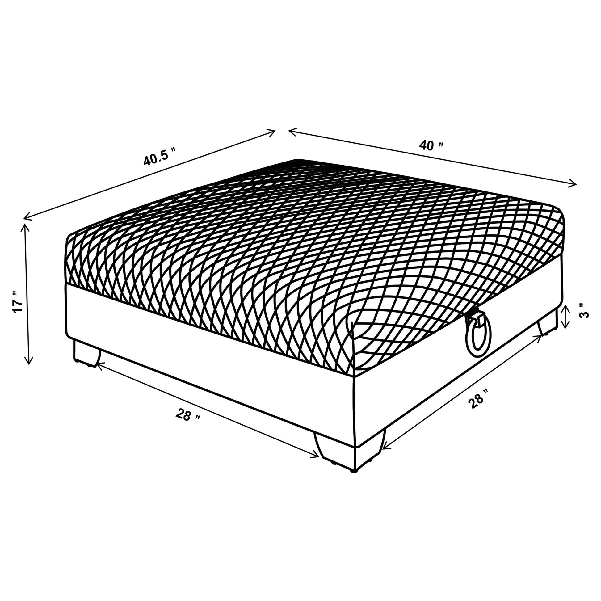 Cordelia - Square Ottoman - White Furniture Max