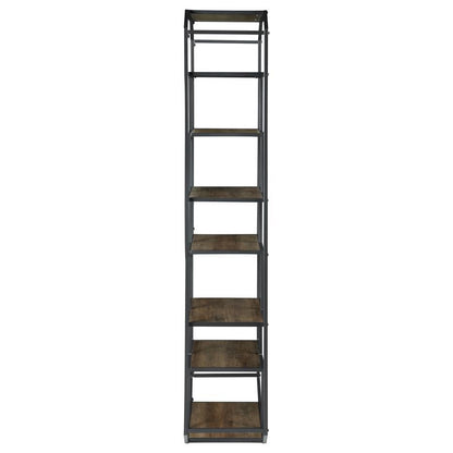 Leland - 6-Shelf Bookshelf - Rustic Brown