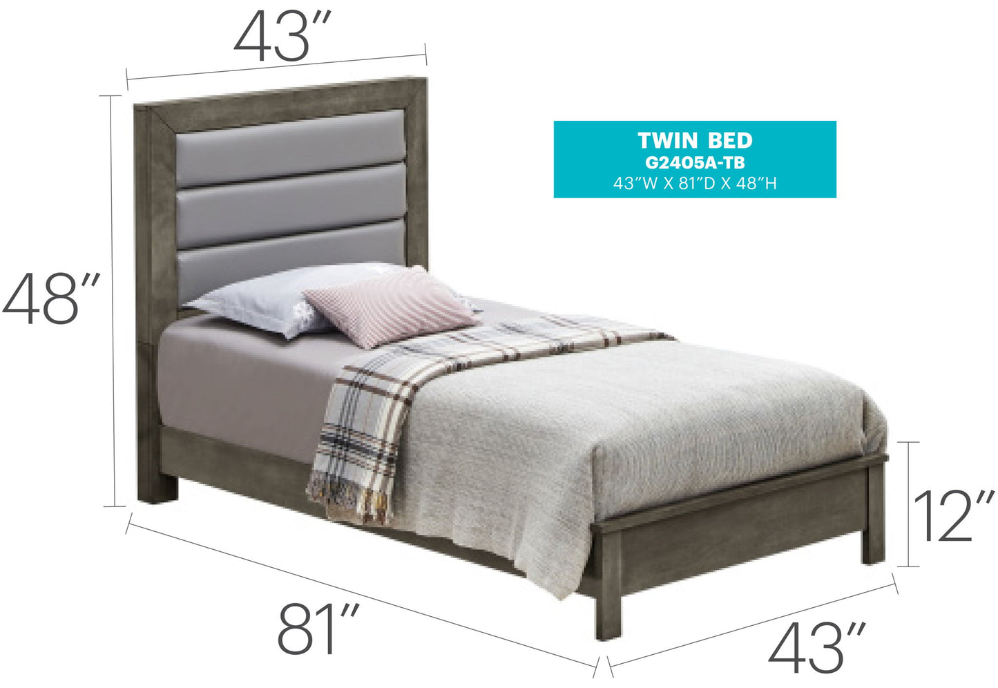 Transitional Modern Design Bed Glory Furniture