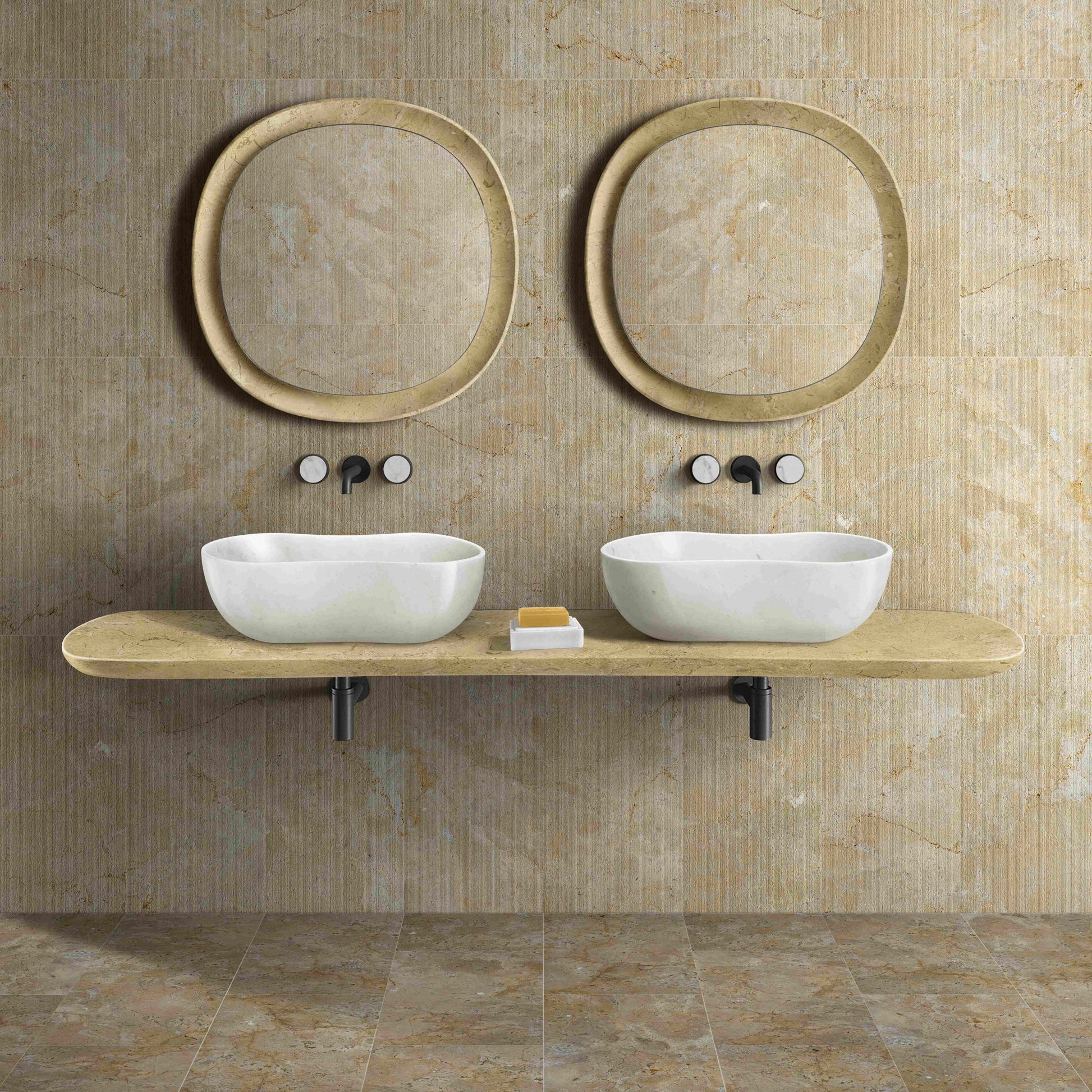 Bathroom Vessel Sink With Wavy Design Daily Nest