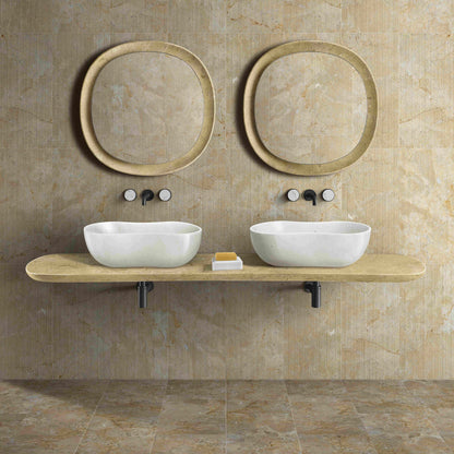 Bathroom Vessel Sink With Wavy Design Daily Nest