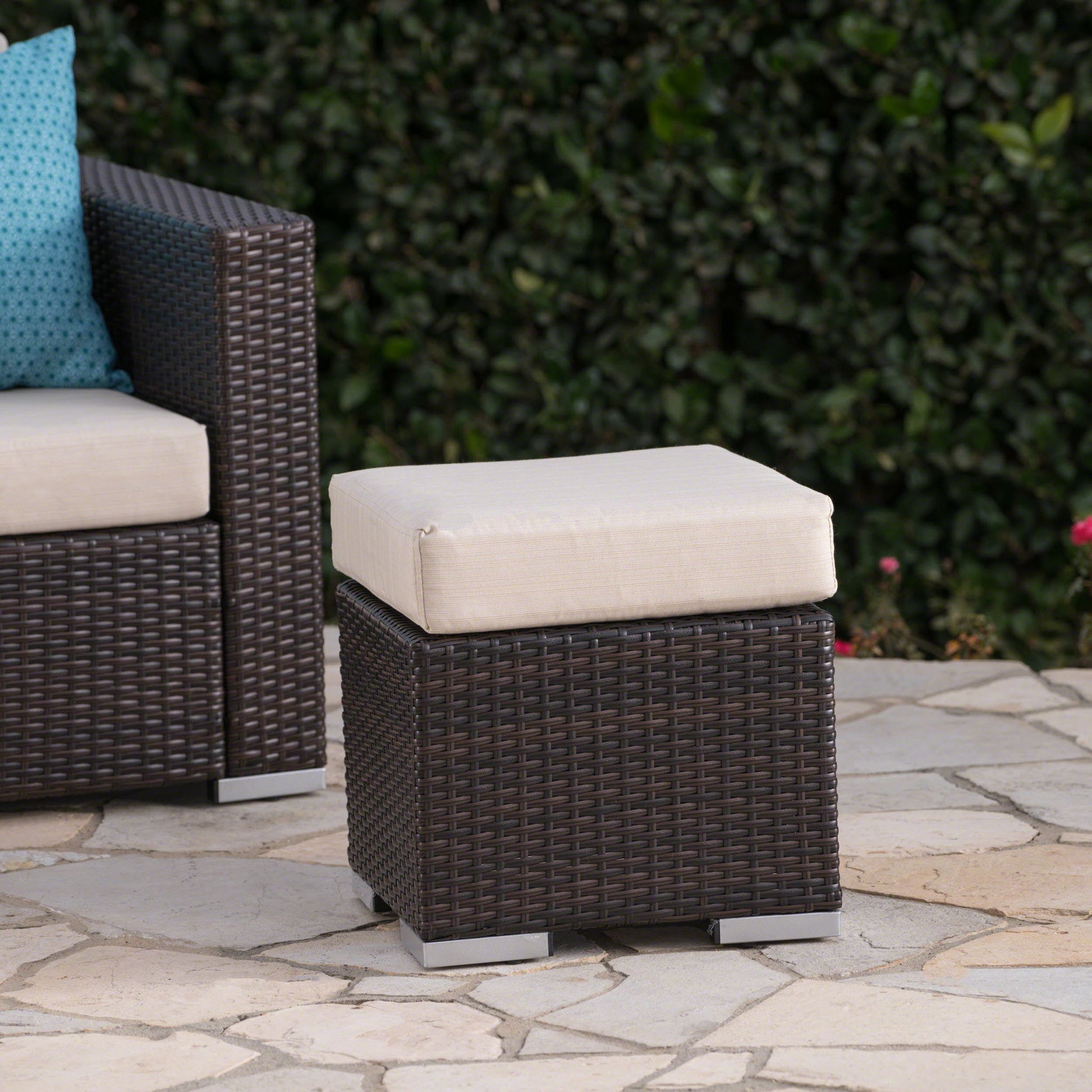 Santa Rosa - Outdoor Lounge Ottoman Noble House